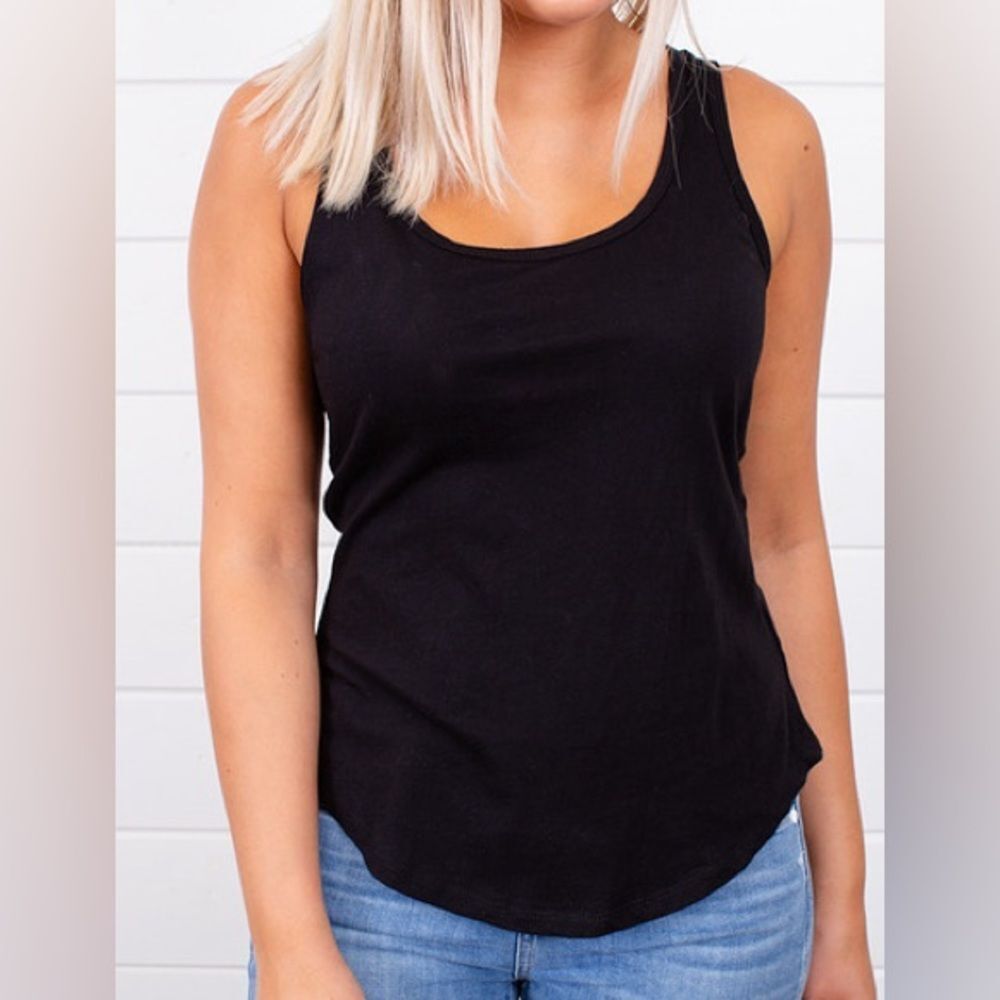 Z‎ Supply NWT The Perfect Tank in Black- size S- cotton- layer perfect
